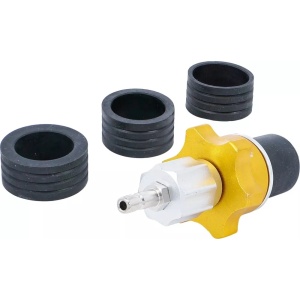 Adaptateur Testeur Circuit Refroidissement BGS 8599 – Pour Ouvertures De 30 à 50 Mm, 4 Raccords Caoutchouc, Aluminium