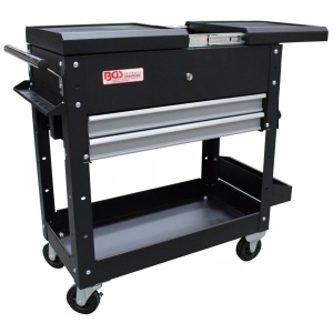 Banc de lucru cu spatiu de depozitare lateral cu blat extensibil, dimensiuni 875 x 370 x 840mm, BGS 4105 - Img 1