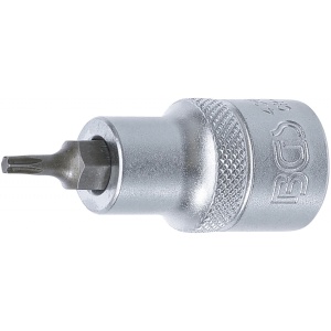 Bit Torx T15, lungime 55mm, antrenare cu tubulara 1/2", BGS 4368