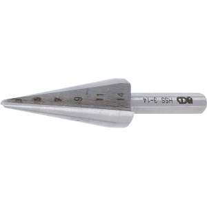 Burghiu conic de calitate superioara pentru tabla, Marimea 1, 3 - 14 mm, BGS 1620 - Img 1
