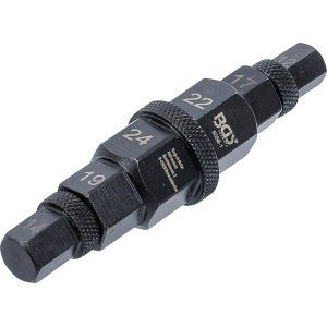 Cap cheie special pentru motociclete 10 mm (3/8"), 12 - 14 - 17 - 19 - 22 - 24 mm, BGS 5058-1 - Img 1