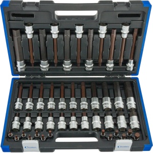 Chei tubulare cu bit, 46 buc., 1/4+1/2", cheie hexagonală, 3/32-3/4", Condor 38086 - Img 1