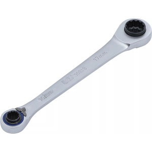 Cheie inelara cu clichet 4 in 1, 10 x 12, 14 x 17 mm, BGS 30818 - Img 1