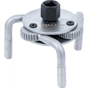 Cheie reglabila cu 3 brate pentru filtre de ulei, deschidere 70-120mm, actionare 3/8''+ adaptor 3/8''-1/2'', hex. 21mm, BGS 1030 - Img 1