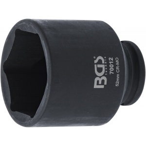 Cheie tubulara de impact 52 mm in 6 colturi, antrenare 12,5 mm (1/2"), BGS 70012