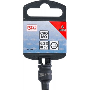 Cheie tubulară de impact, 6 colțuri, 6,3 mm (1/4"), 4 mm, B-7284 - Img 4