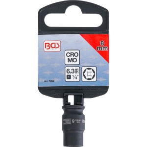 Cheie tubulară de impact, 6 colțuri, 6,3 mm (1/4"), 8 mm, B-7288 - Img 4