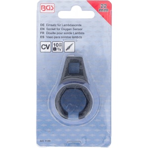 Cheie tubulara decupata 22mm pentru sonda Lambda, antrenare 10 mm (3/8"), BGS 1139 - Img 4