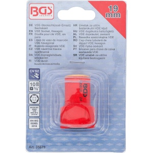 Cheie tubulara VDE, hexagonală 19 mm cu actionare 10 mm (3/8", BGS 35879 - Img 4