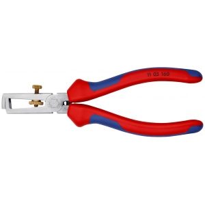 Cleste dezizolator cu arc de deschidere, manşoane multicomponent, lungime 160 mm, Knipex 1105160 - Img 3