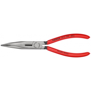 Cleste plat-rotund cu tais (patent cu cioc angular) manere acoperite cu plastic, lungime 200 mm, Knipex 2621200 - Img 3