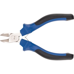 Cleste sfic cu taisuri laterale pentru electronist, cu arc, 115 mm, Condor 1490 - Img 2