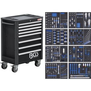Dulap de scule Workshop Profi Exclusive cu 8 sertare, 259 scule, BGS 4114 - Img 1
