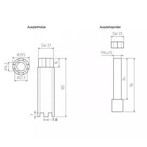 Extractor injectoare camioane MAN si Mercedes, BGS 67230 - Img 2