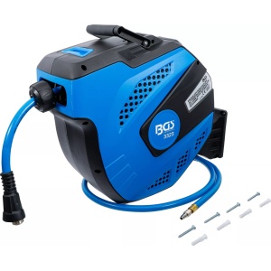 Furtun aer comprimat cu derulator automat, lungime 12 m, BGS 3323 - Img 4