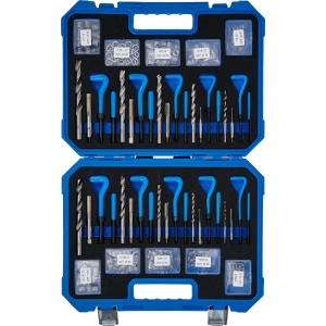 Kit de reparare filete Helicoil, dimensiuni metrice / în inch M5 - M12- 1/4" - 1/2", 320 de piese, BGS 9483 - Img 4