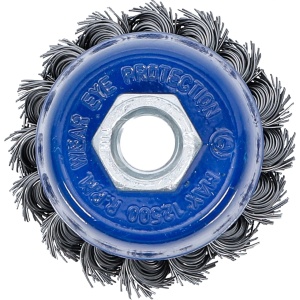 Perie de sarma rotativa pentru flex,diametru 65mm, filet interior 14x2.0, BGS 3980 - Img 4