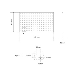 Placă de perete perforată, versiune standard pentru sistem dulapuri de perete, BGS 80211 - Img 2
