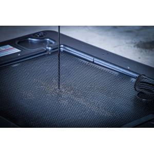 Recuperator de ulei mobil cu pompa manuala de golire, dimensiuni cuva colectare 1100x700x190mm, capacitate 60 litri, BGS 9987 - Img 4