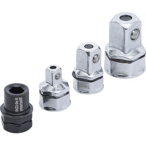 Set adaptoare pentru cheie inelara cu clichet | 4 piese, BGS DIY 98210 - Img 1