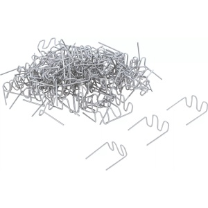 Set agrafe pentru reparatii piese din plastic Tip W, grosime fir Ø 0.6 mm, 100 piese, BGS 873-6 - Img 1