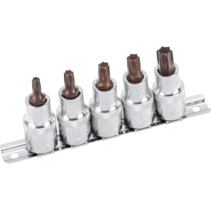Set biti cu tubulara, act. 1/2", TX-Star T30-T55, 5 buc, Condor 28013 - Img 2