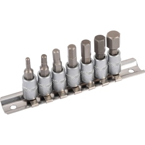 Set biti Imbus Hexagon 3-10 mm cu tubulara 1/4'' 7 bucăți, Condor 14227 - Img 2