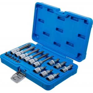 Set biti Torx cu gaura, antrenare 1/4" si 1/2", 18 piese, BGS 5174 - Img 3