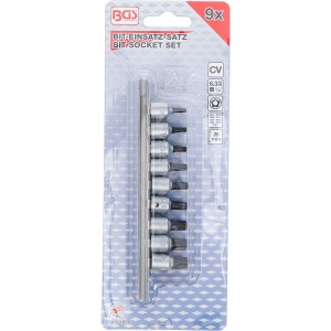 Set biti Torx Plus TS stea in 5 colturi cu gaura TS10-TS50, antrenare cu tubulara 1/4'', 9 piese, BGS 71020 - Img 4