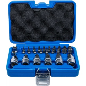 Set biti Torx T10-T70, antrenare 1/4" si cu tubulara 1/2", 27piese, BGS 5101 - Img 1