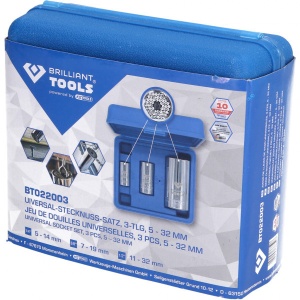 Set capete de clichet universale, 3 piese, 5 - 32 mm, Brilliant Tools BT022003 - Img 4