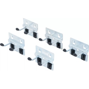 Set cârlige duble 40 mm pentru sistem dulapuri de perete 5 piese - Img 1