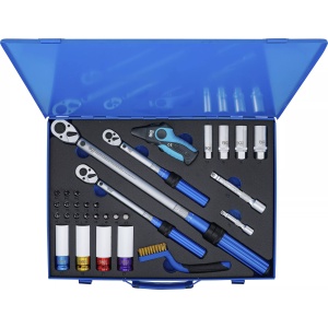Set chei dinamometrice 5 - 25 Nm -1/4", 10 - 60 Nm - 3/8", 40 - 220 Nm - 1/2", 31 piese, BGS 74305 - Img 5