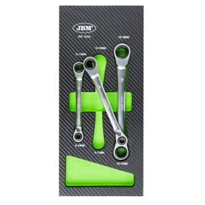 Set chei inelare cu clichet 8-19 mm, tip 4 in 1, 3 piese, JBM 15316 - Img 2