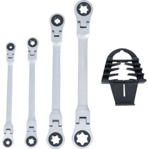 Set chei inelare tip E cu clichet dublu, reglabile E6 - E24, 4 piese, BGS 71028 - Img 3