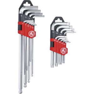 Set chei L | lungi | Profil T (pentru Torx) T10 - T50 / Inbus 1,5 - 10 mm | 18 piese, BGS Diy 822 - Img 3