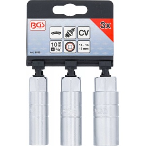 Set chei pentru bujii in 12 colturi, 14 - 16 - 18 mm cu antrenare 10 mm (3/8")mm, 3 piese, BGS 6858 - Img 5