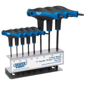 Set chei Torx TX-STAR® cu maner Soft Grip "T", 8 piese, Draper 33872