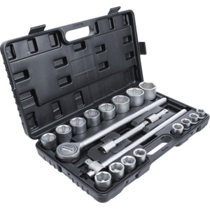 Set chei tubulare 19 - 50 mm, profil hexagon, antrenare 3/4", 20 piese, BGS DIY 1202 - Img 2