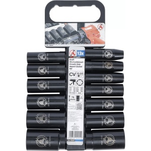 Set chei tubulare de impact, Antrenare 12,5 mm (1/2"), 10 - 32 mm, 13 piese, BGS DIY 95207 - Img 5