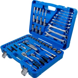 Set chei tubulare hexagonale, acționare 1/4" / 3/8", 92 piese, BGS 74701 - Img 3