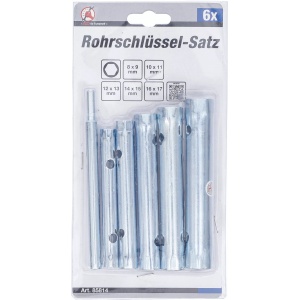 Set chei tubulare pentru ţevi | 8 x 9 - 16 x 17 mm | 6 piese, BGS DIY 85814 - Img 2