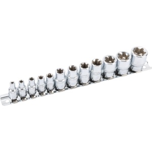 Set chei tubulare, xcess p., 12 piese, 1/4+3/8", profil E E4-20, Condor 25111 - Img 2