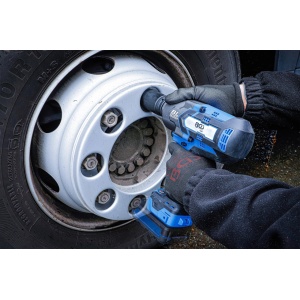 Set cheie cu impact Brushless 1200 Nm 18 V cu acumulator reîncărcabil și încărcător rapid, B-7391 - Img 3