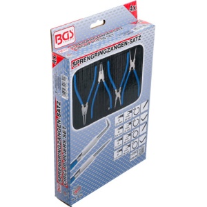 Set cleşti pentru inele de siguranţa, lungime 250 mm, 4 piese, BGS 652 - Img 7