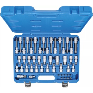 Set cu biti Imbus, Torx, Spline (XZN), antrenare cu tubulara 1/2", 49 piese, BGS 5188 - Img 5