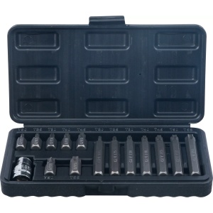 Set de biti T-Star pentru Torx, antrenare 3/8 ", 15 piese, BGS DIY 5040 - Img 1