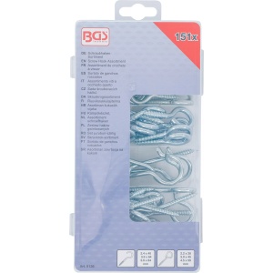 Set de carlige cu filet, 151 piese, BGS 8136 - Img 3