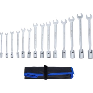Set de chei combinate fixa+tubulara articulata, 8 - 22 mm, 14 piese, BGS 74425 - Img 4