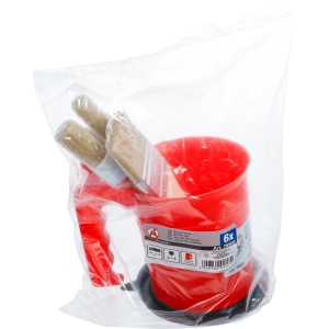 Set de pensule plate / rotunde, cu pahar pentru vopsea, 6 piese, BGS 76500 - Img 4